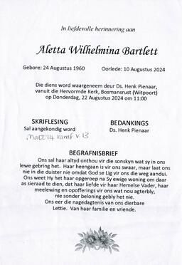 BARTLETT-Aletta-Wilhelmina-Nn-Lettie-née-VanRensburg-1960-2024-F-02