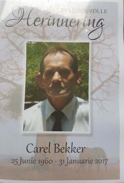 BEKKER-Carel-Stephanus-Nn-Carel-1960-2017-M