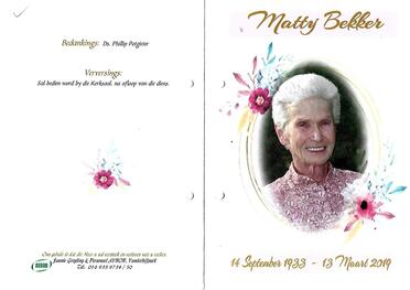 BEKKER-Magdalena-Elizabeth-Nn-Matty-1933-2019-F