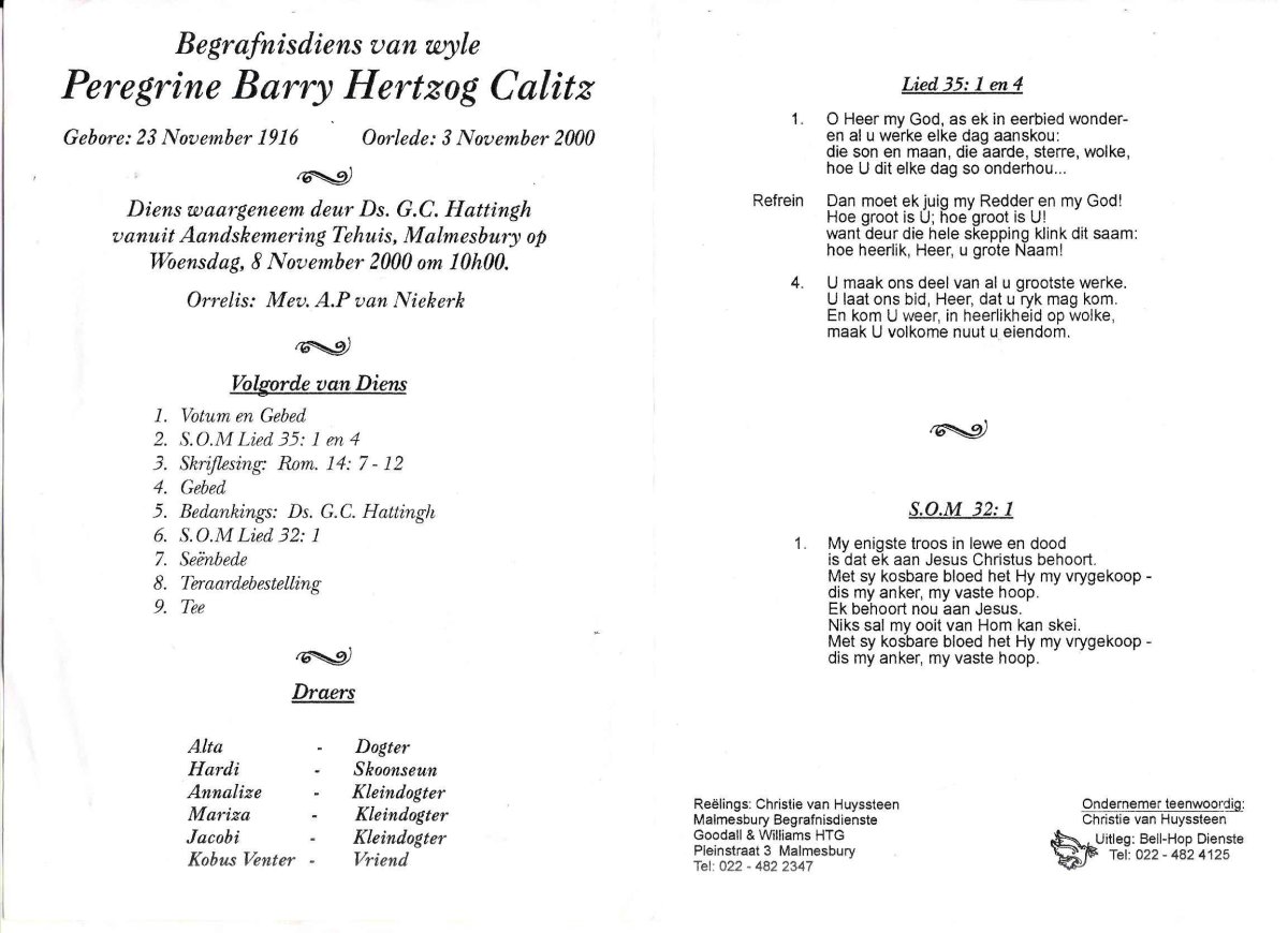 CALITZ-Peregrine-Barry-Hertzog-1916-2000-M_1