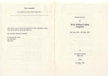 CARPENTER-Brian-William-Codling-1946-1992-M