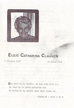 CLAASEN-Elsje-Catharina-Nn-Ella-néé-Muller-1913-1994-F