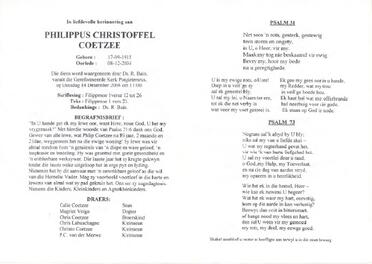 COETZEE-Philippus-Christoffel-1915-2004-M