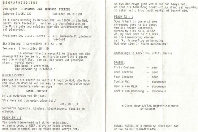 COETZEE-Stephanus-Jan-Hendrik-Nn-Fanie-1922-1991-M