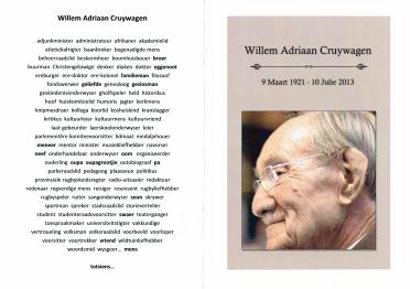CRUYWAGEN-Willem-Adriaan-Nn-Willem-1921-2013-M