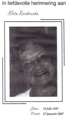 DIEDERICKS-Elizabeth-Maria-Wilhelmina-Nn-Bets.Bettie-nee-Burger-1931-2007-F