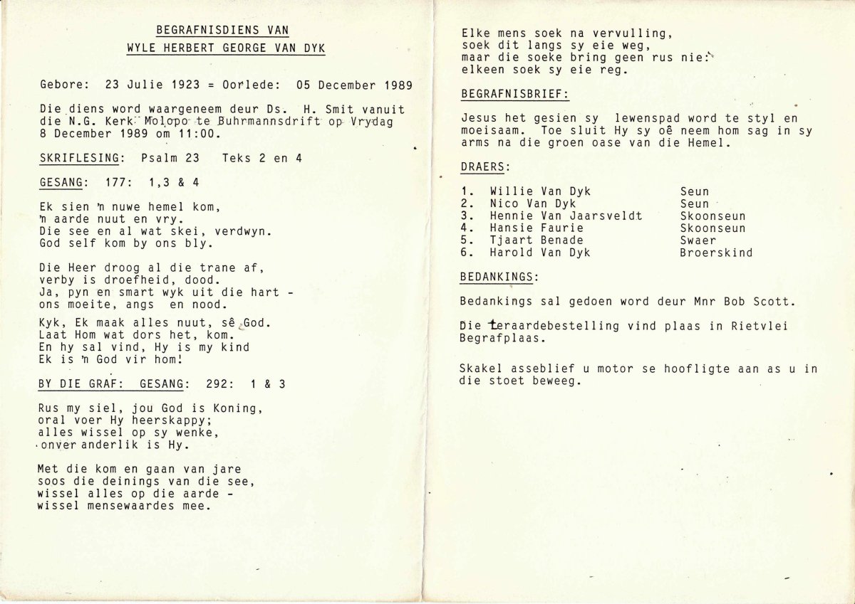 DYK-VAN-Herbert-George-1923-1989-M-102