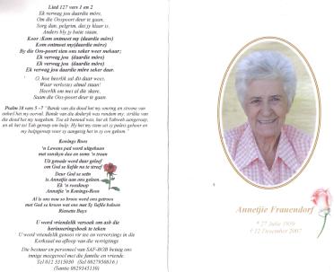 FRAUENDORF-Surnames-Vanne