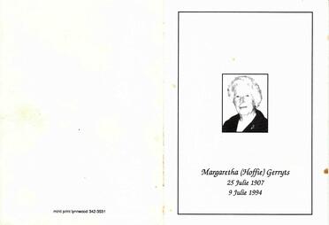 GERRYTS-Margaretha-Johanna-Wendel-Nn-Margaretha.Hoffie-nee-Koornhof-1907-1994-F-100