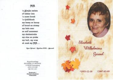GRIESEL-Elizebeth-Wilhelmina-1953-2007-F