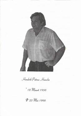 HANCKE-Hendrik-Petrus-1950-1998-M