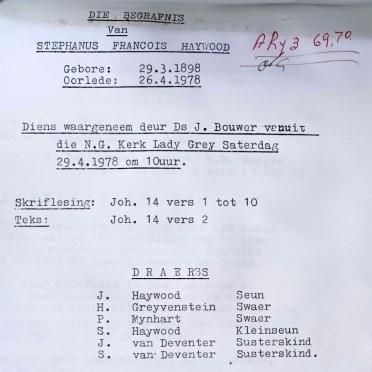 HAYWOOD-Surnames-Vanne