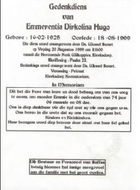 HUGO-Emmerentia-Dirkolina-Nn-Emmie-1925-1999-F