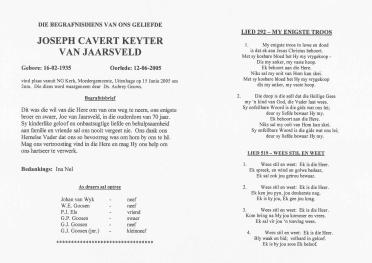 JAARSVELD-VAN-Joseph-Cavert-Keyter-1935-2005-M
