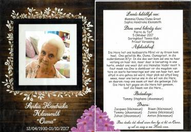 KLEINSMITH-Sophia-Hendrieka-Nn-Ouma-1930-2017-F-01