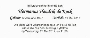 KOCK-DE-Hermanus-Hendrik-Nn-Herman1927-2012-M_2