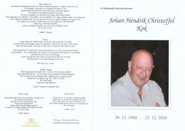 KOK-Johan-Hendrik-Christoffel-Nn-Kokkie-1950-2020-M