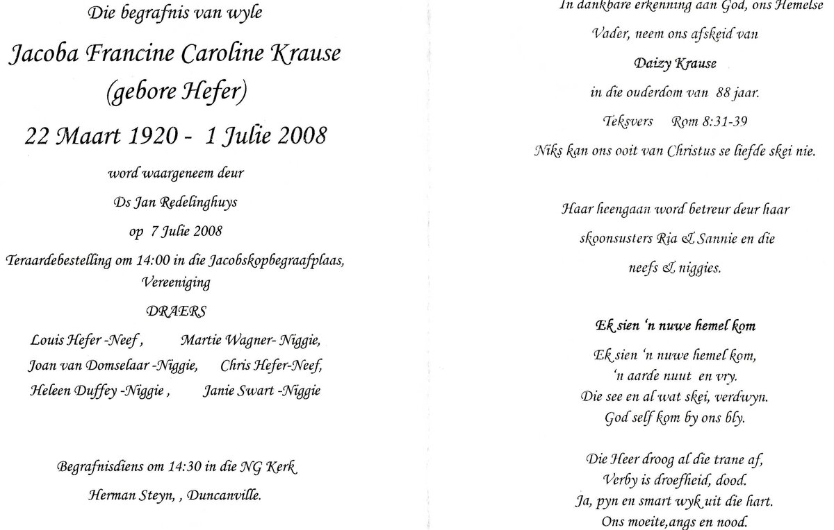 KRAUSE-Jacoba-Francine-Caroline-Nn-Daizy-nee-Hefer-1920-2008-F_2