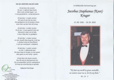 KRUGER-Jacobus-Stephanus-Nn-Koot-1936-2010-M