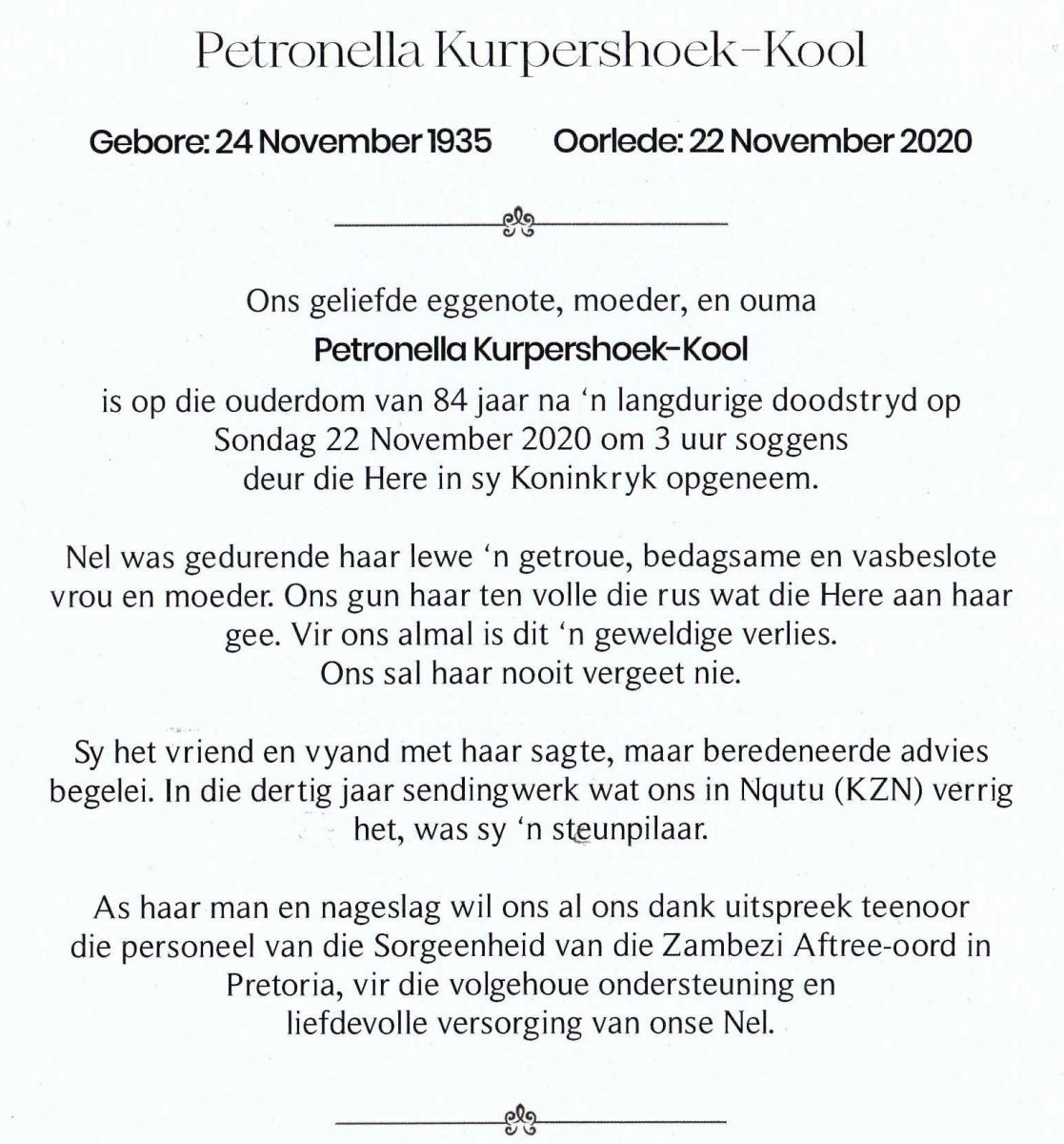 KURPERSHOEK.KOOL-Petronella-Nn-Nel-nee-Kool-1935-2020-F-96