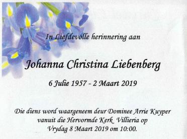 LIEBENBERG-Johanna-Christina-Nn-Christel-1957-2019-F-95