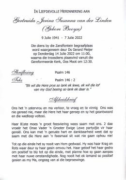 LINDEN-VAN-DER-Gertruida-Jerina-Susanna-Nn-Rina-nee-Booyse-1941-2022-F-02