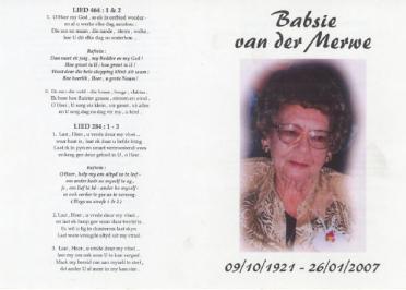 MERWE-VAN-DER-Hester-Cornelia-Nn-Babsie-1921-2007-F