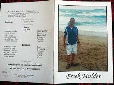 MULDER-Frederik-Swerus-Nn-Freek-1952-2017-M