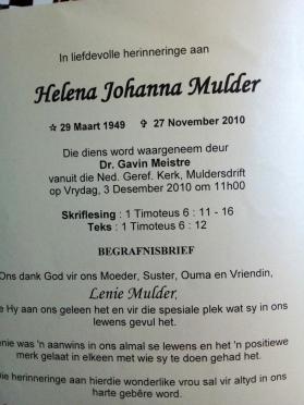 MULDER-Helena-Johanna-Nn-Lenie-1949-2010-F