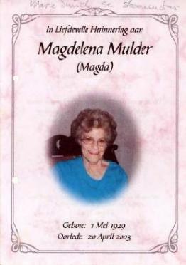 MULDER-Magdelena-Nn-Magda-1929-2003-F