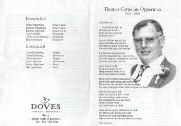 OPPERMAN-Thomas-Cornelius-Nn-Tom-1953-2010-M
