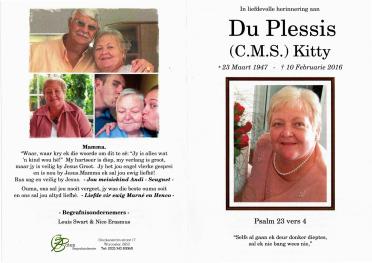 PLESSIS-DU-Catharina-Maria-Sophia-Nn-Kitty-1947-2016-F-1