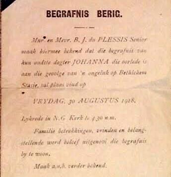 PLESSIS-DU-Johanna-Catharina-Nn-Johanna-1875-1918-F