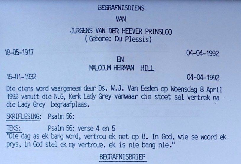 PRINSLOO-Jurgens-VanDenHeever-nee-DuPlessis-1917-1992-F---HILL-Malcolm-Herman-1932-1992-M_01