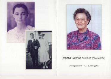 RAND-DU-Martha-Cathrina-nee-Maree-1917-2005-F
