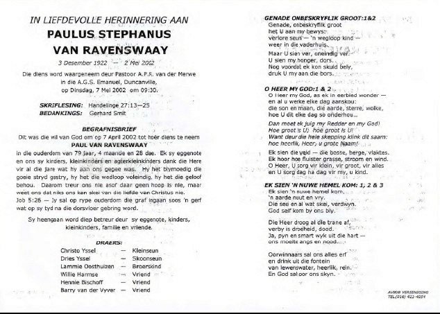 RAVENSWAAY-VAN-Paulus-Stephanus-Nn-Paul-1922-2002-M_2