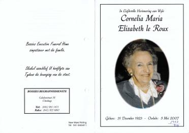 ROUX-LE-Cornelia-Maria-Elizabeth-Nn-Baba-1923-2007-F