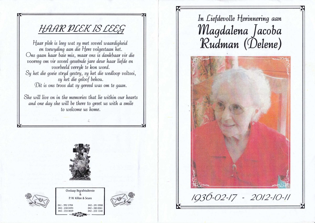 RUDMAN-Magdalena-Jacoba-Nn-Delene-1936-2012-F_1