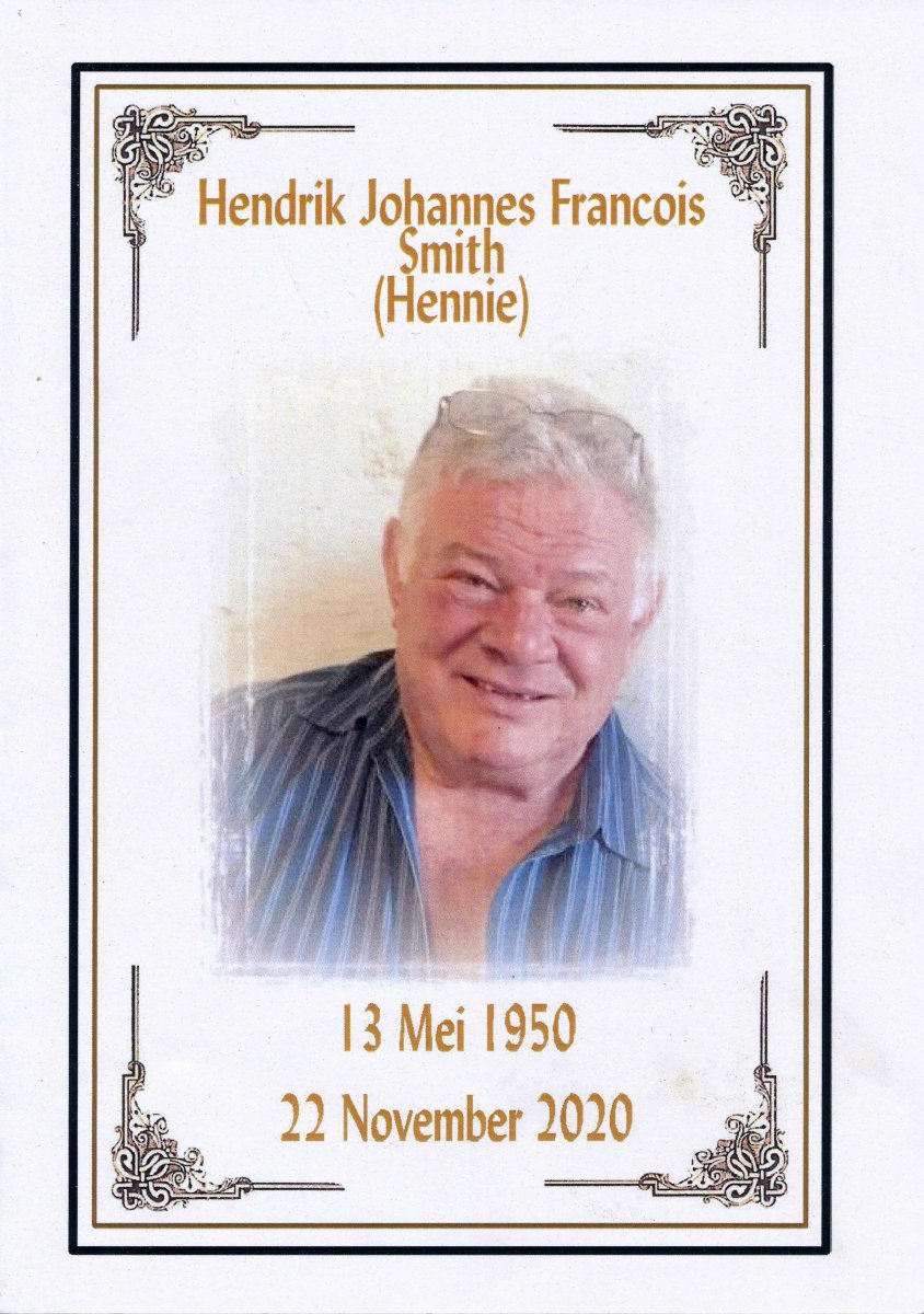 SMITH-Hendrik-Johannes-Francois-Nn-Hennie-1950-2020-M-1