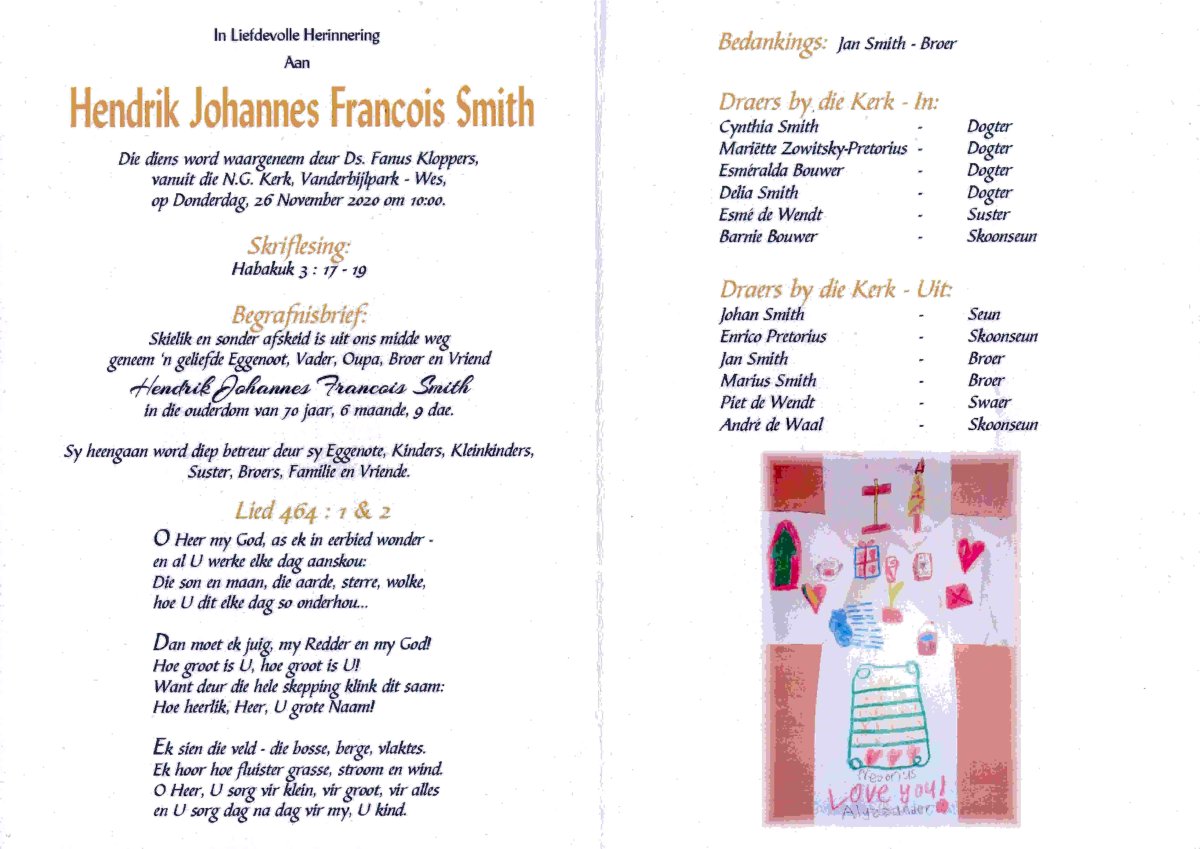SMITH-Hendrik-Johannes-Francois-Nn-Hennie-1950-2020-M-2