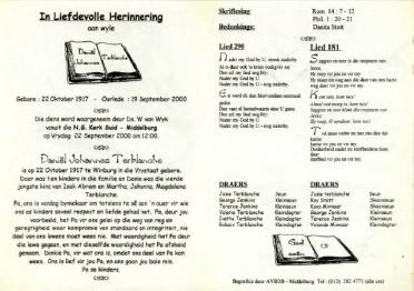 TERBLANCHE-Daniël-Johannes-1917-2000-GGSA.NoordWesVersameling-M