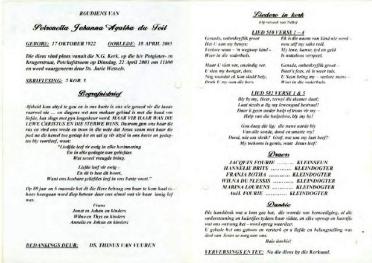 TOIT-DU-Petronella-Johanna-Agatha-1922-2003-GGSA.NoordWesVersameling-F