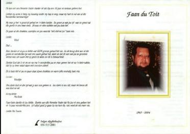 TOIT-DU-Stefanus-Francois-Nn-Faan-1963-2004-GGSA.NoordWesVersameling-M