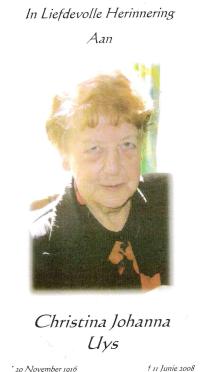 UYS-Christina-Johanna-nee-Theron-1916-2008-F