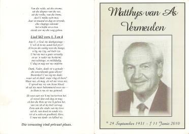 VERMEULEN-Matthys-VanAs-Nn-Thys-1931-2010-M