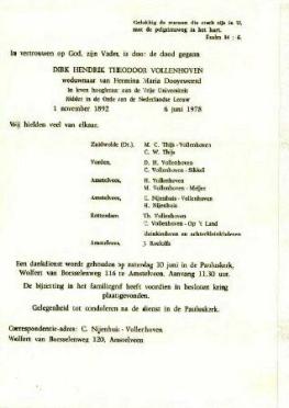 VOLLENHOVEN-Surnames-Vanne
