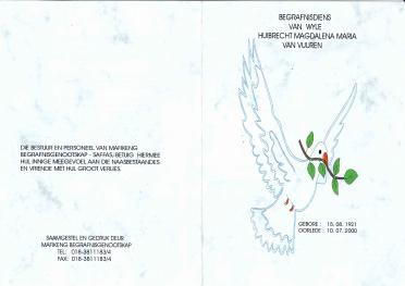 VUUREN-VAN-Huibrecht-Magdalena-Maria-1921-2000-F-01