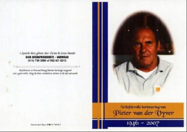 VYVER-VAN-DER-Pieter-1946-2007-GGSA.NoordWesVersameling-M