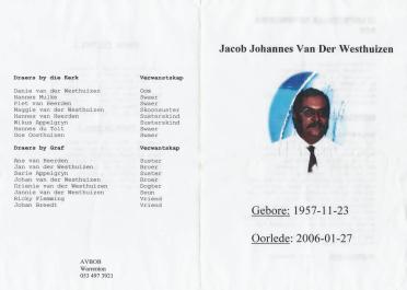 WESTHUIZEN-VAN-DER-Jacob-Johannes-1957-2006-M