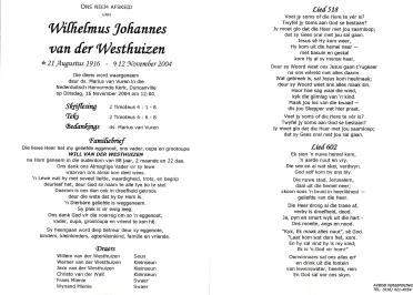 WESTHUIZEN-VAN-DER-Wilhelmus-Johannes-1916-2004-M